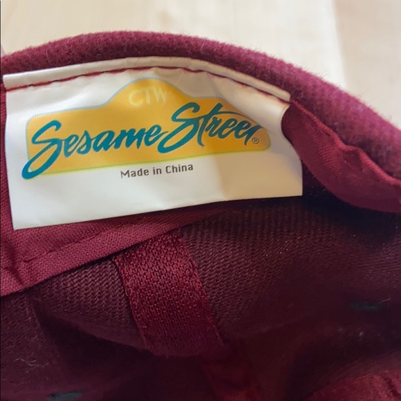 VTG Sesame Street Big Bird Cap Burgundy Snapback - Picture 5 of 5